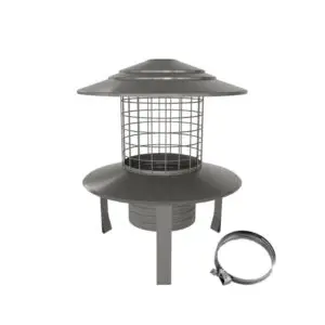 Pot Hanging Cowl - Stainless - Screw-Fix  200mm (8 Inch)