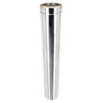 1000mm Length - Twin Wall Pipe 125mm (Stainless)