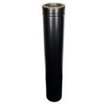 1000mm Length - Twin Wall Pipe 125mm (Black)