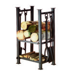 Fireside 'Felton' Log Carrier, Rack and Tools (Black)