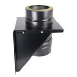 Adjustable Base Support - Twin Wall Pipe 125mm (Black)