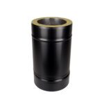 250-350mm Adjustable Length - Twin Wall Pipe 125mm (Black)