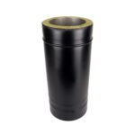 350-500mm Adjustable Length - Twin Wall Pipe 125mm (Black)