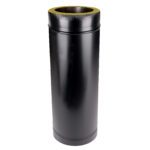 500-880mm Adjustable Length - Twin Wall Pipe 125mm (Black)