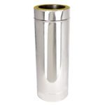 500-880mm Adjustable Length - Twin Wall Pipe 125mm (Stainless)