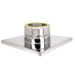 Adapting Console Plate - Twin Wall Pipe 125mm (Stainless)