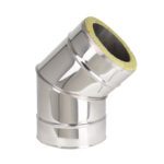 45° Elbow - Twin Wall Pipe 125mm (Stainless)
