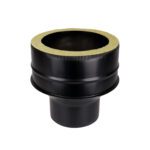 Increasing Single to Twin Wall Adapter - 125mm to 150mm (Black)