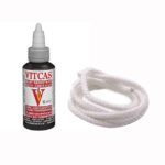 2 Meters Of 3mm Fire Rope & 30ml Black Glue Kit