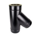 135° Tee - Twin Wall Pipe 125mm (Black)