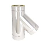 135° Tee - Twin Wall Pipe 125mm (Stainless)