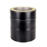 200mm Length - Twin Wall Pipe 125mm (Black)
