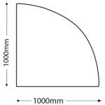 Granite Hearth (Quadrant, Honed) - 1000mm x 1000mm