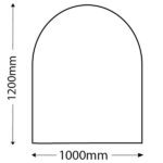Granite Hearth (D-Shape, Semi-Circle, Honed, Large) - 1000mm x 1200mm