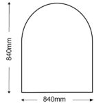 Granite Hearth (Semi-Circle, Honed, Small) - 840mm x 840mm
