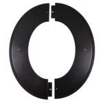 125mm Angled Decorative Collar, Single Wall Flue Pipe, Matt Black