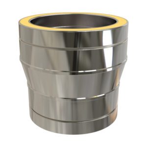 Increasing Adapter, Twin Wall to Twin Wall, 5" to 6", Stainless