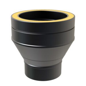 KW Pro Increasing Adapter From Single Wall 4"-5" -  Black