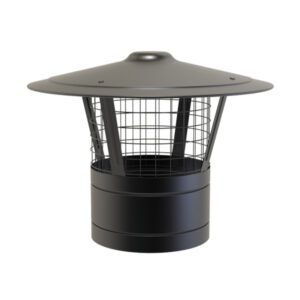 Rain Cap with Birdguard 200mm (Black) KW Pro