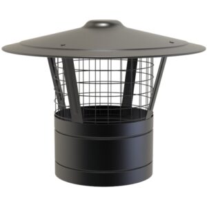 Rain Cap with Birdguard 175mm (Black) KW Pro
