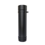 500mm 1 Part Adjustable Pipe - Matt Black 150mm (6 Inch)
