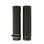 250mm Pipe 2 Part Adjustable Pipe - Matt Black 100mm (4 Inch)