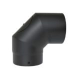 90° Elbow With Door - Matt Black 125mm (5 Inch)