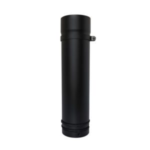 500mm 1 Part Adjustable Pipe - Gloss Black 100mm (4 Inch)