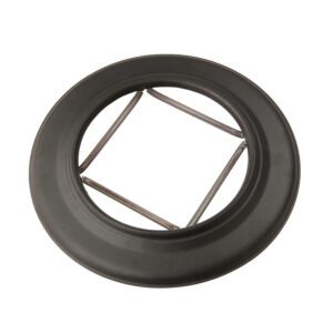 Rosette Collar - Matt Black 100mm (4 Inch)